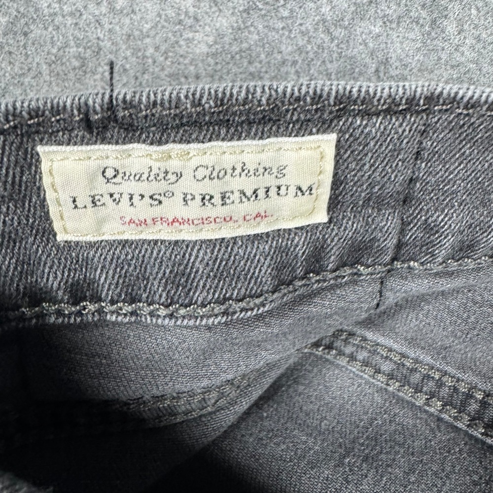 Levis Premium 511 Slim Fit Jeans Mens 34x29 Faded Black WaterLess Denim Pants - Picture 3 of 11